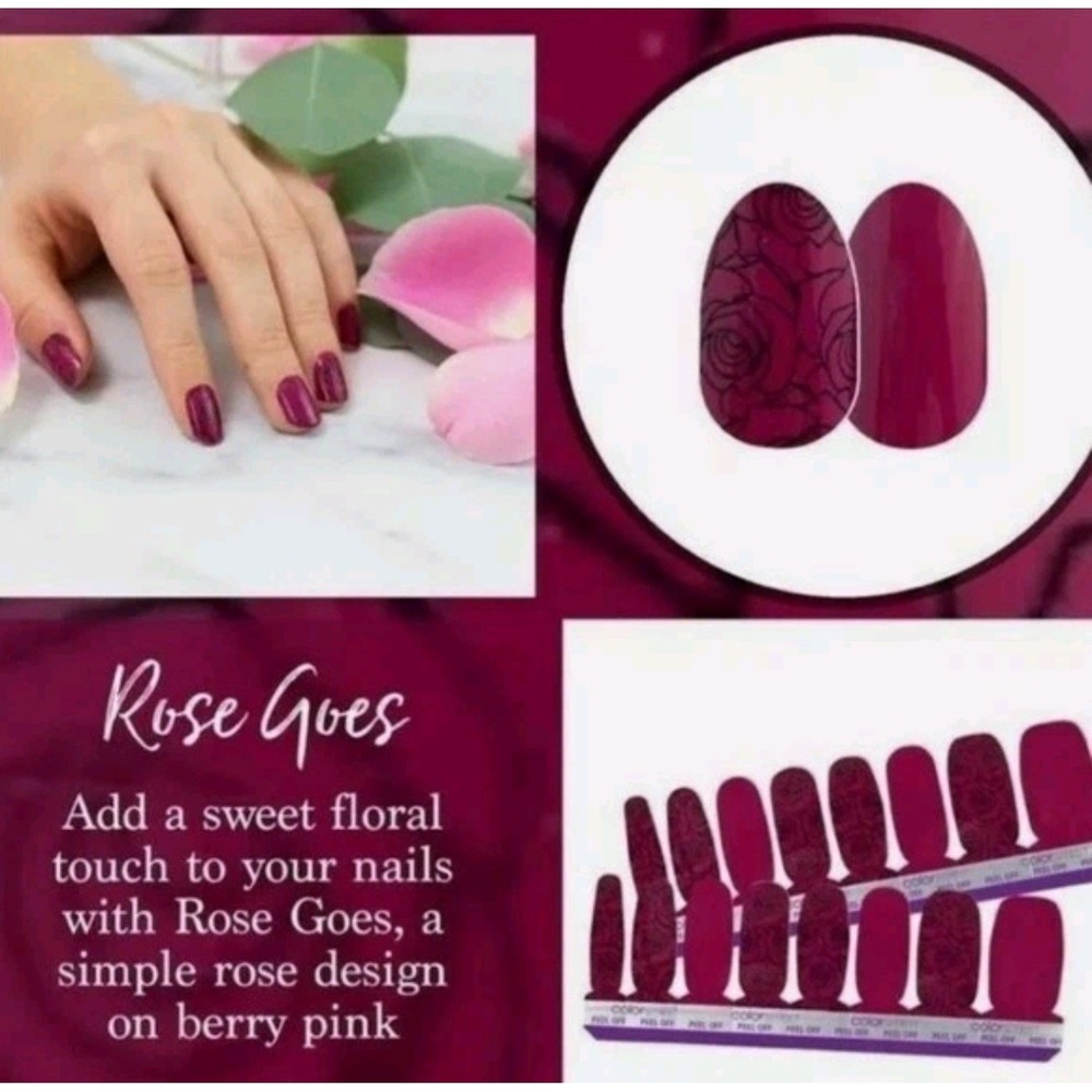 Color Street Nail Polish Strips ROSE GOES Retired
